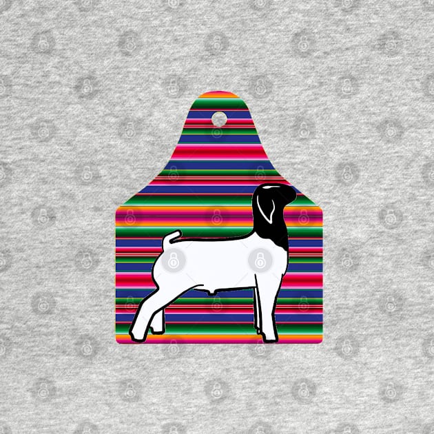 Serape Ear Tag - Market Goat - NOT FOR RESALE WITHOUT PERMISSION by l-oh